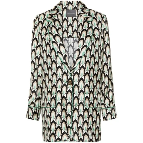 Lorena Antoniazzi Graphic-Print Silk Blazer Multicolor 