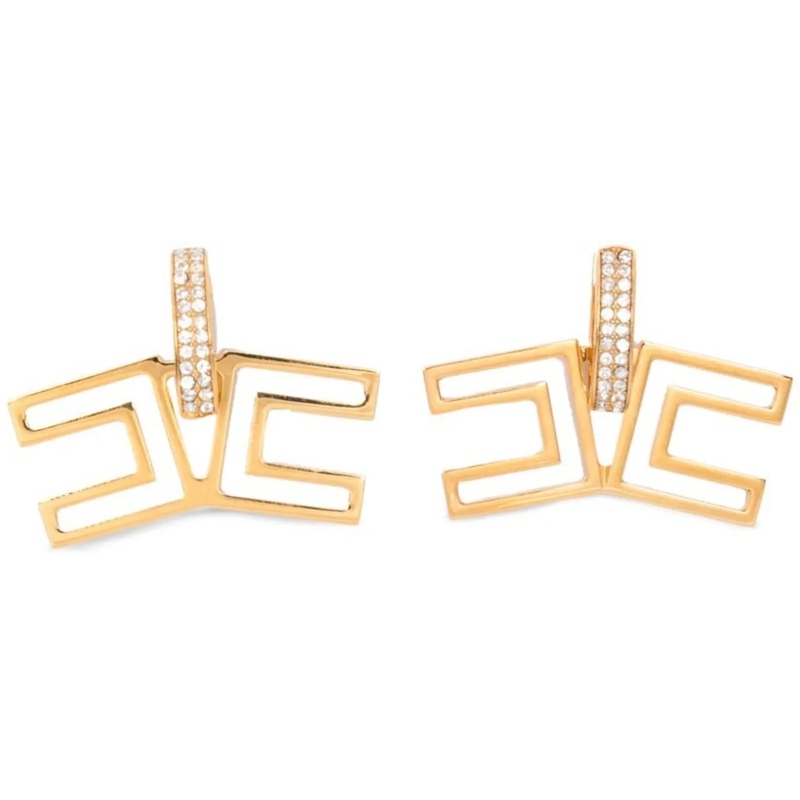 Elisabetta Franchi Créoles Bijoux Golden gold