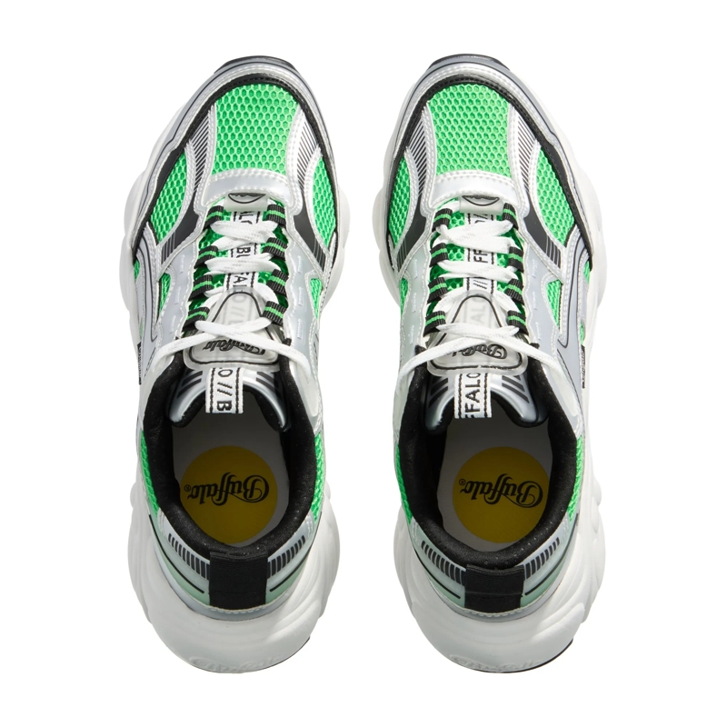 Buffalo Low-Top-Sneaker Cld Run Jog Silver/Black/Green(Image 5)