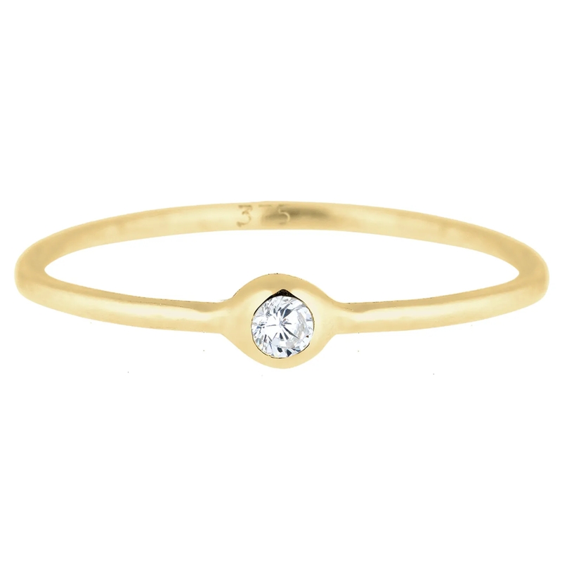 Elli Ring Ring Solitär Zirkonia 375er Gelbgold weiss(Image 2)