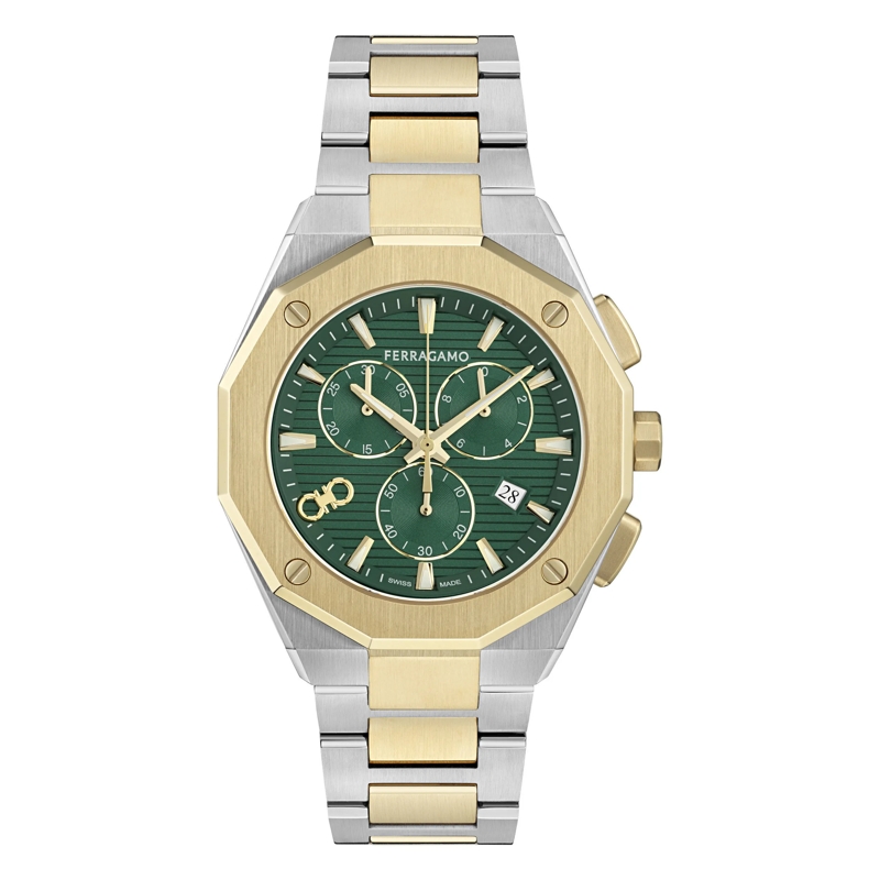 Salvatore Ferragamo Quarzuhr Quarz-Chronographenuhr Versilia Chrono grün