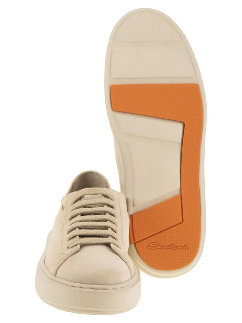 Thumbnail - Santoni Low-Top Sneaker - Suede Sneakers - Gr. 38 (EU) - in Beige - für Damen