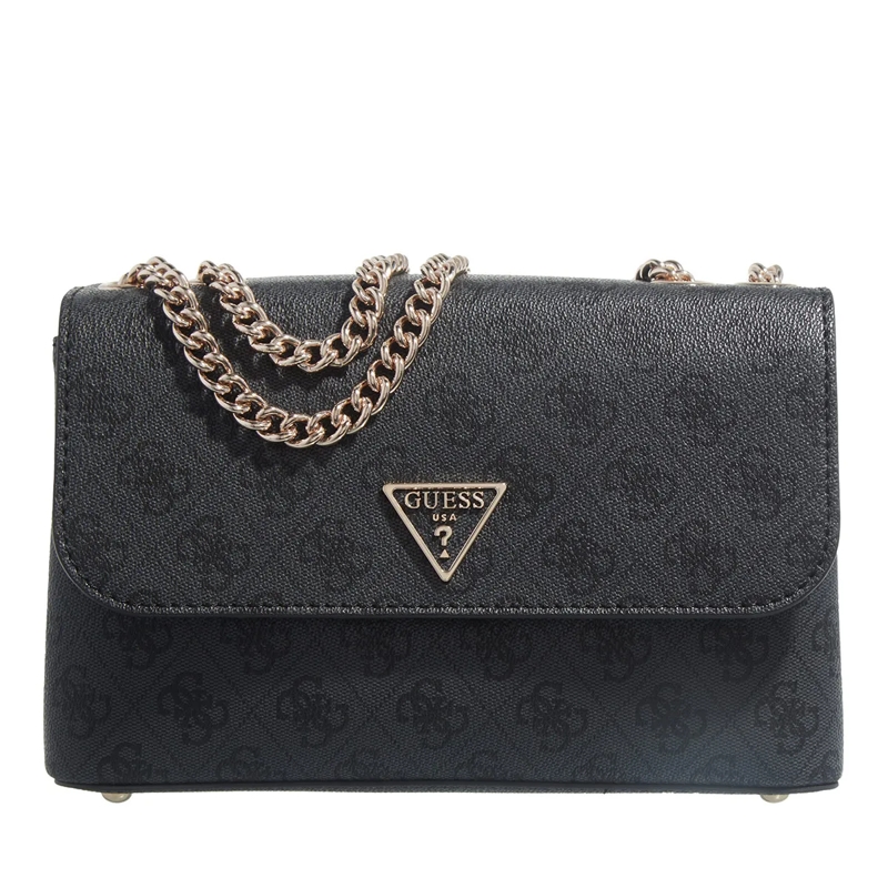 Guess Satchel Eco Erica 2 Comp Satchel Coal Logo