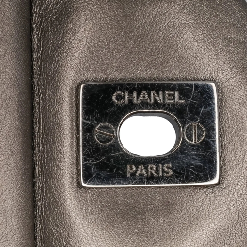 Chanel Sac à bandoulière 2013-2014 Jumbo Classic Lambskin Double Flap silber (Image 2)
