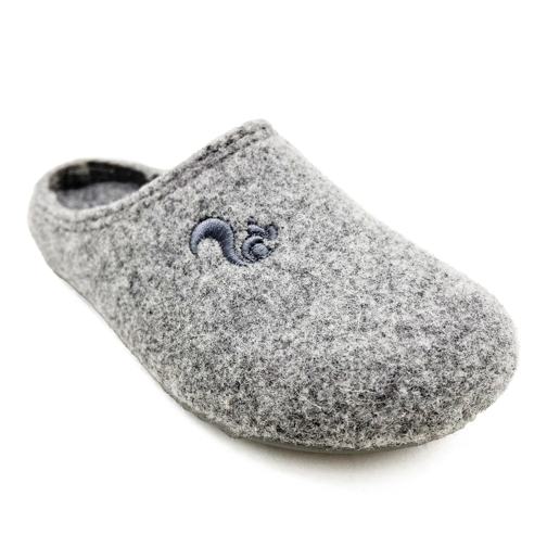 thies thies 1856 ® Recycled PET Slipper Kids vegan light grau Slip-in skor