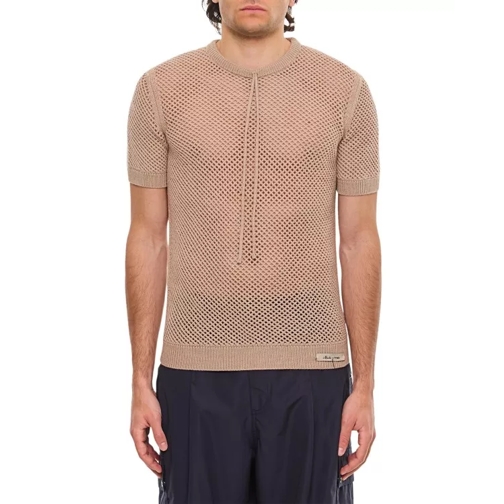 Fendi Herb Dyed Knit T-Shirt Brown 