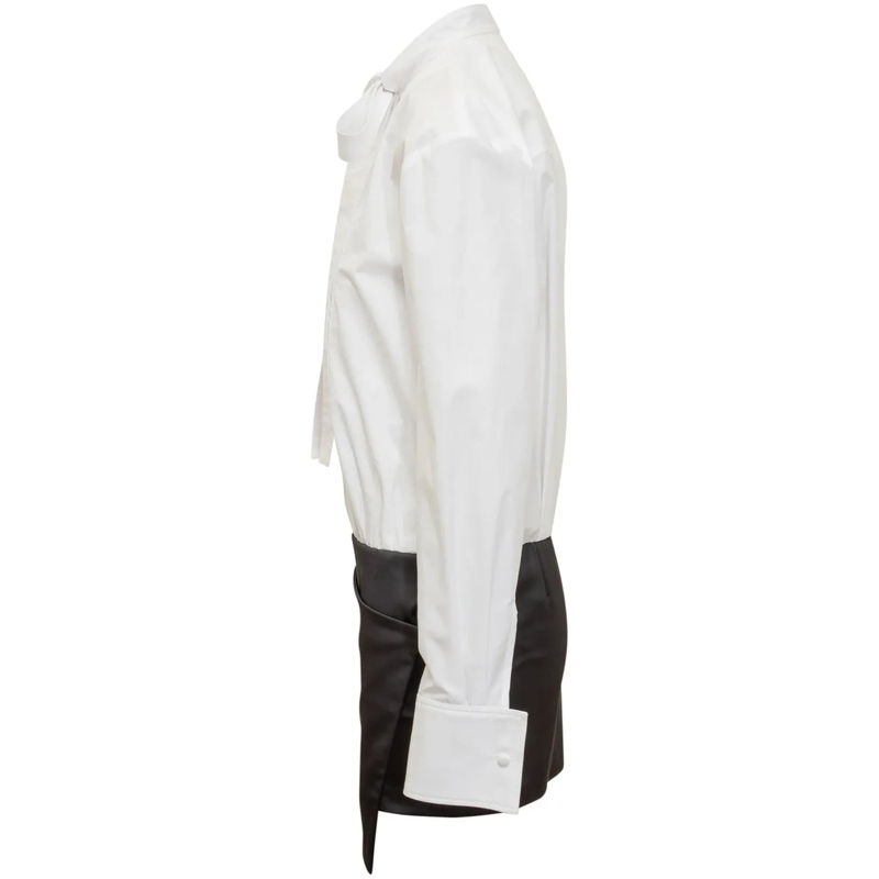 The Attico Bluse Abito con Fiocco e Orlo a Strato mehrfarbig(Image 3)