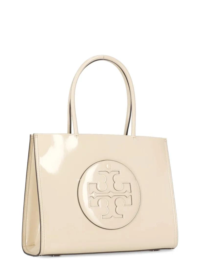 TORY BURCH Shoppers & Totes Ella Bio Patent Small Tote in beige