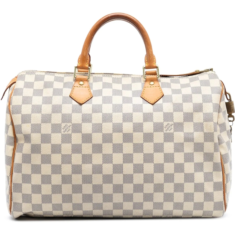 Louis Vuitton Tote Damier Azur Speedy 35 weiß