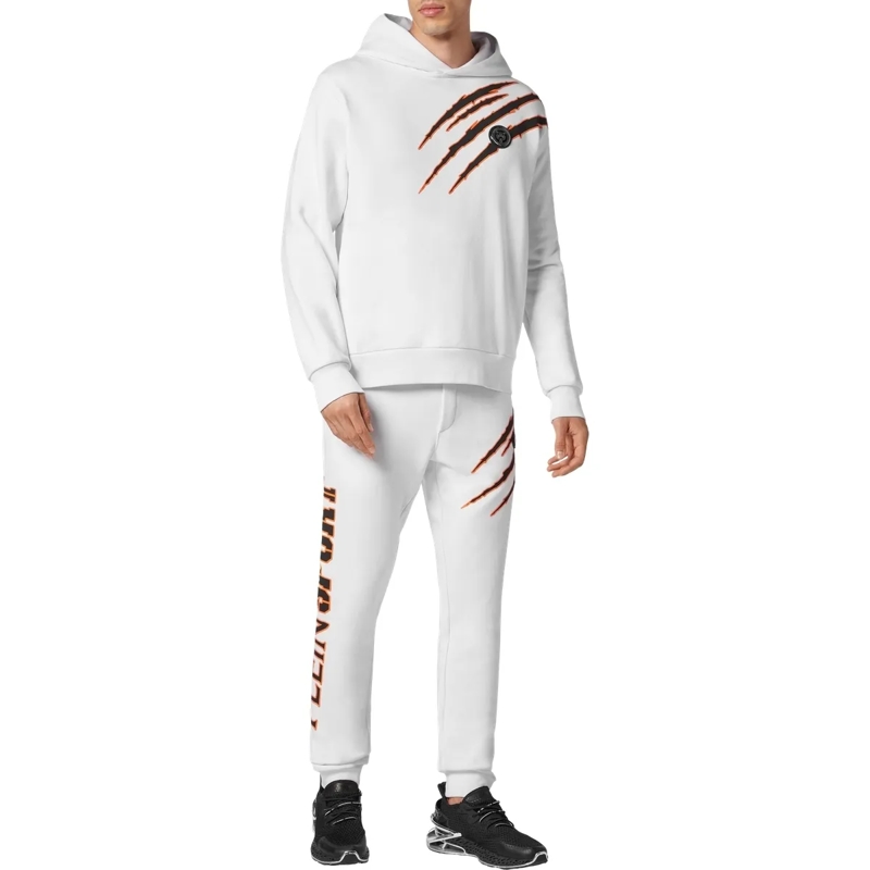 Plein Sport Top Hoodie Scratch weiss(Image 4)