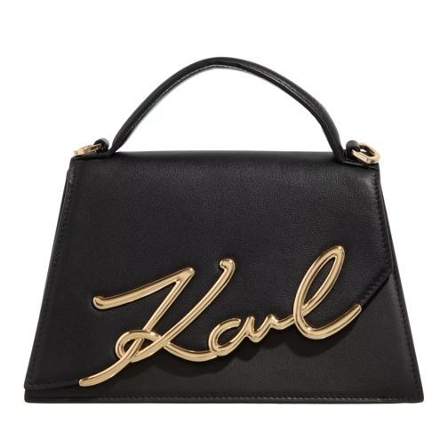 Karl Lagerfeld K/ Signature 2.0 Medium Black/Gold Crossbody Bag