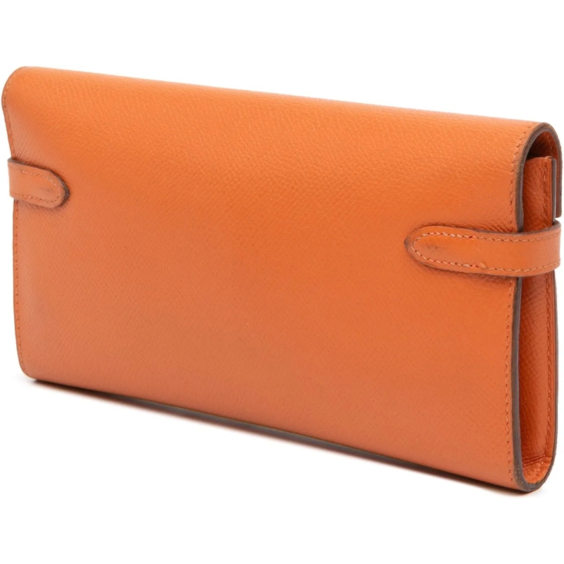 Hermès Geldbörse Epsom Kelly Longue Wallet orange