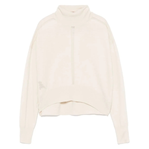 Patrizia Pepe Rollkragenpullover See-Through Turtleneck Sweater White