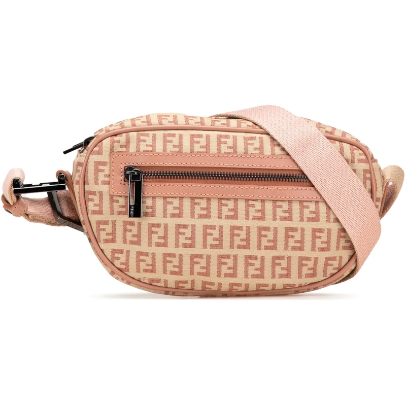 Fendi Schultertasche Zucchino Canvas Crossbody braun