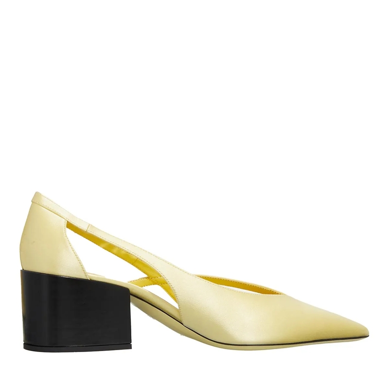 Prada Pumps Satin Pumps With Cut Out Limone(Image 4)
