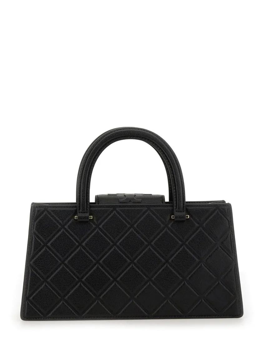 TORY BURCH Shoppers & Totes Quilted Goat Leather Handbag in zwart