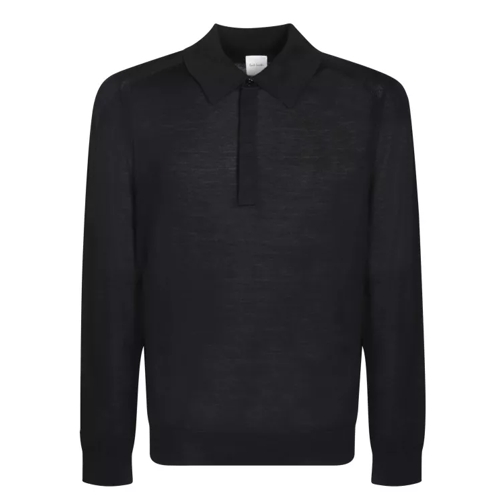 Paul Smith Black Knitted Polo Sweater Black 