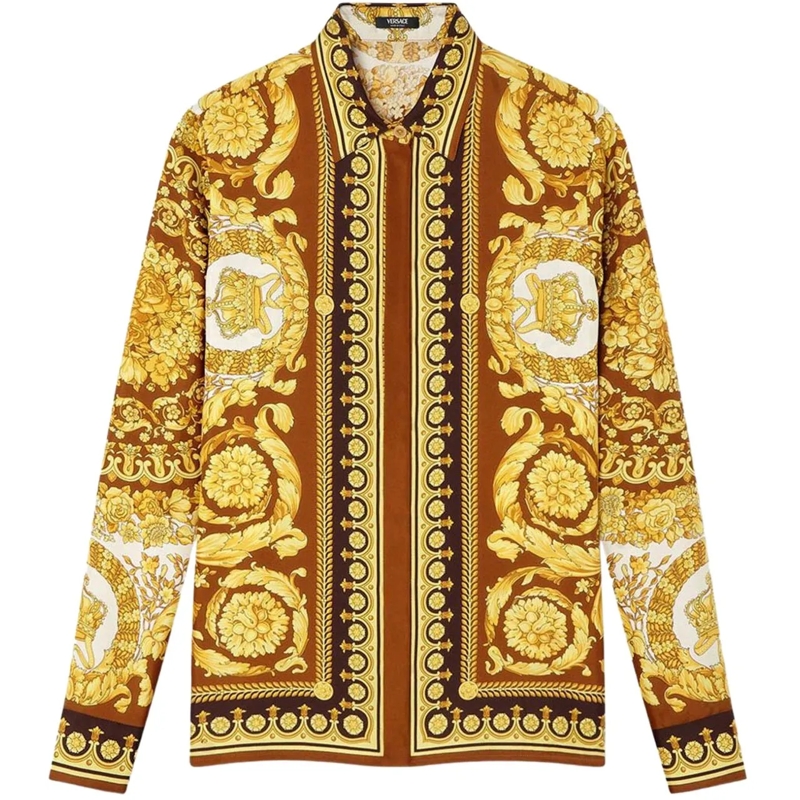 Versace T-Shirt Top Browngold braun