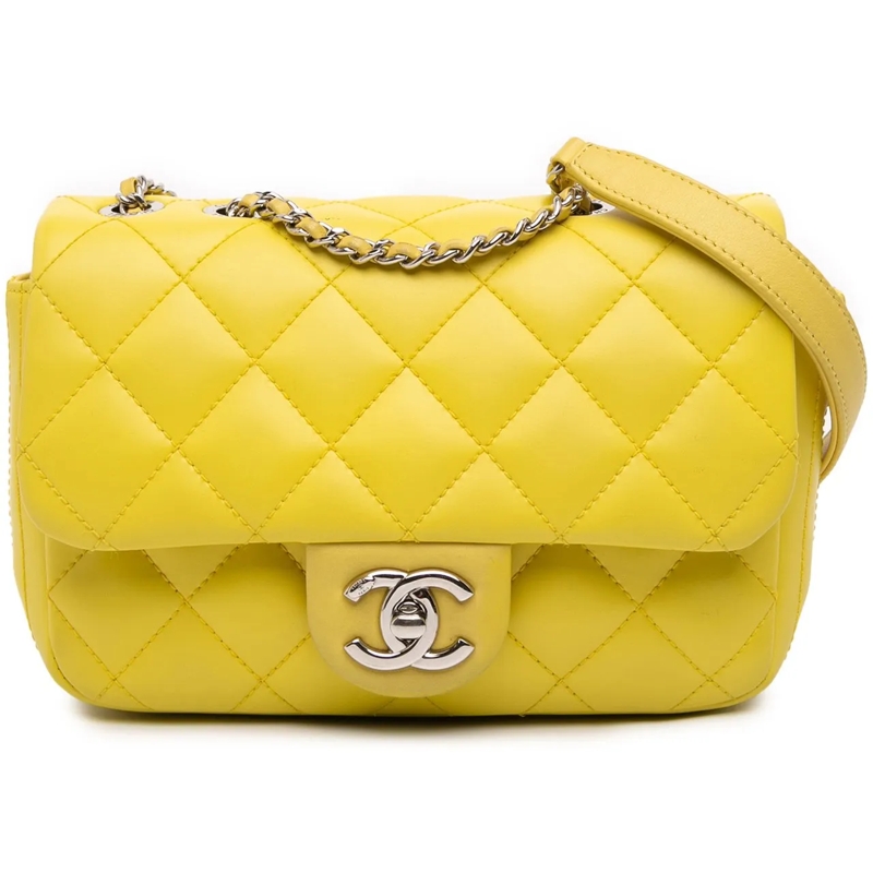Chanel Sac à bandoulière Paris Seoul Small Rubber Coco Rain Flap gelb