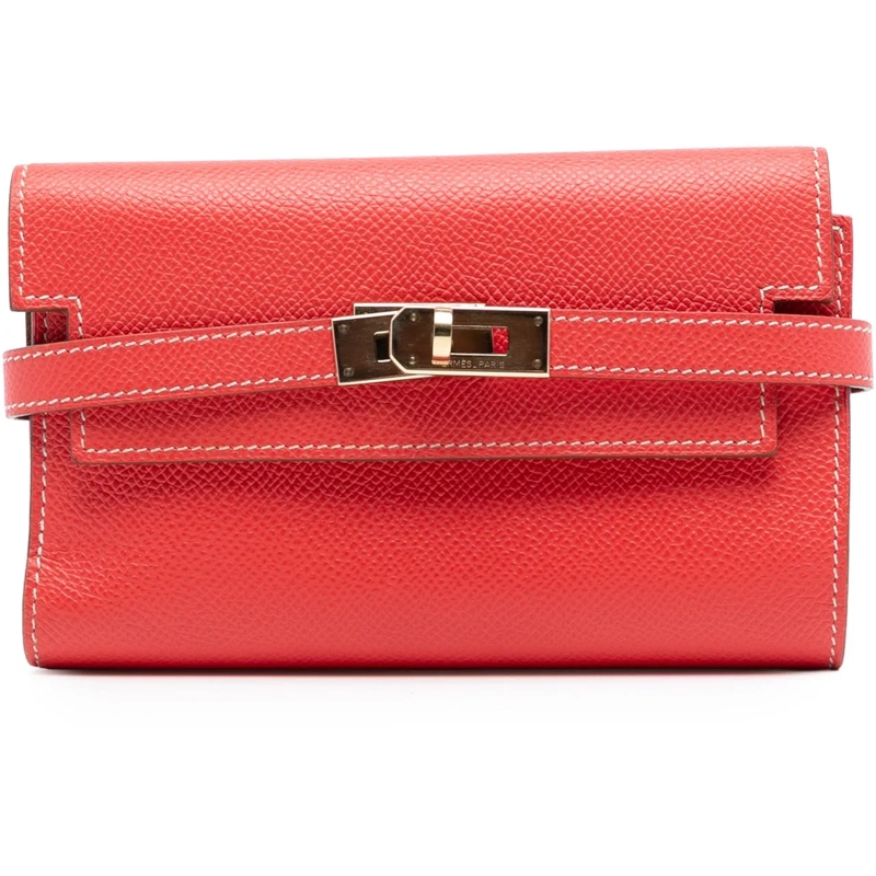 Hermès Geldbörse Epsom Kelly Depliant Wallet rot