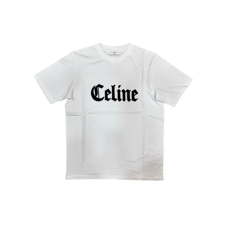 Celine T-Shirt Relaxed Fit Short-Sleeve T-Shirt White