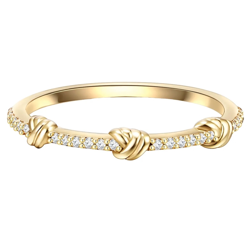 Glanzstücke München Ring Sterling Silber Ring Zirkonia gold