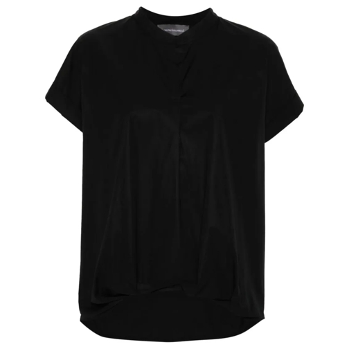 Lorena Antoniazzi Blusen Gathered Poplin Blouse Black