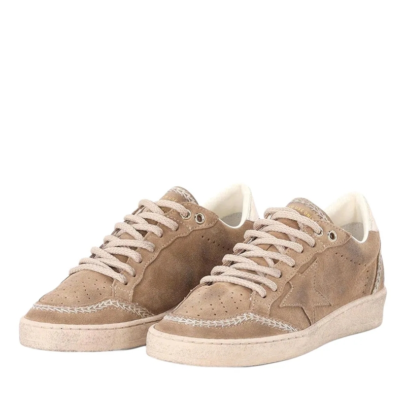 Golden Goose Schnürschuhe Sneaker Ball Star braun