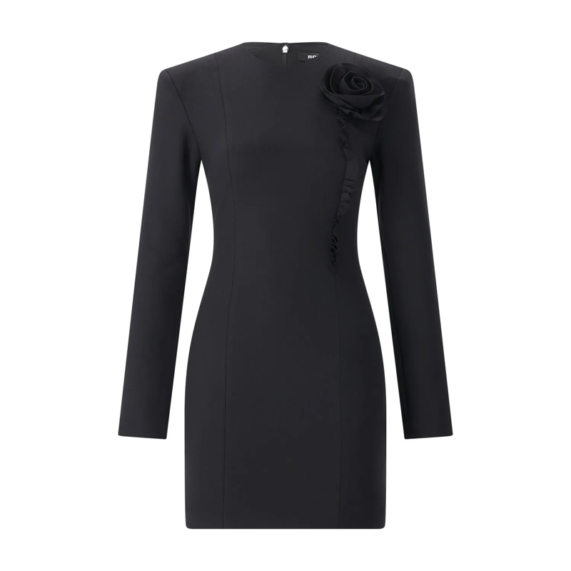Rotate Minikleid Minikleid aus Crêpe schwarz