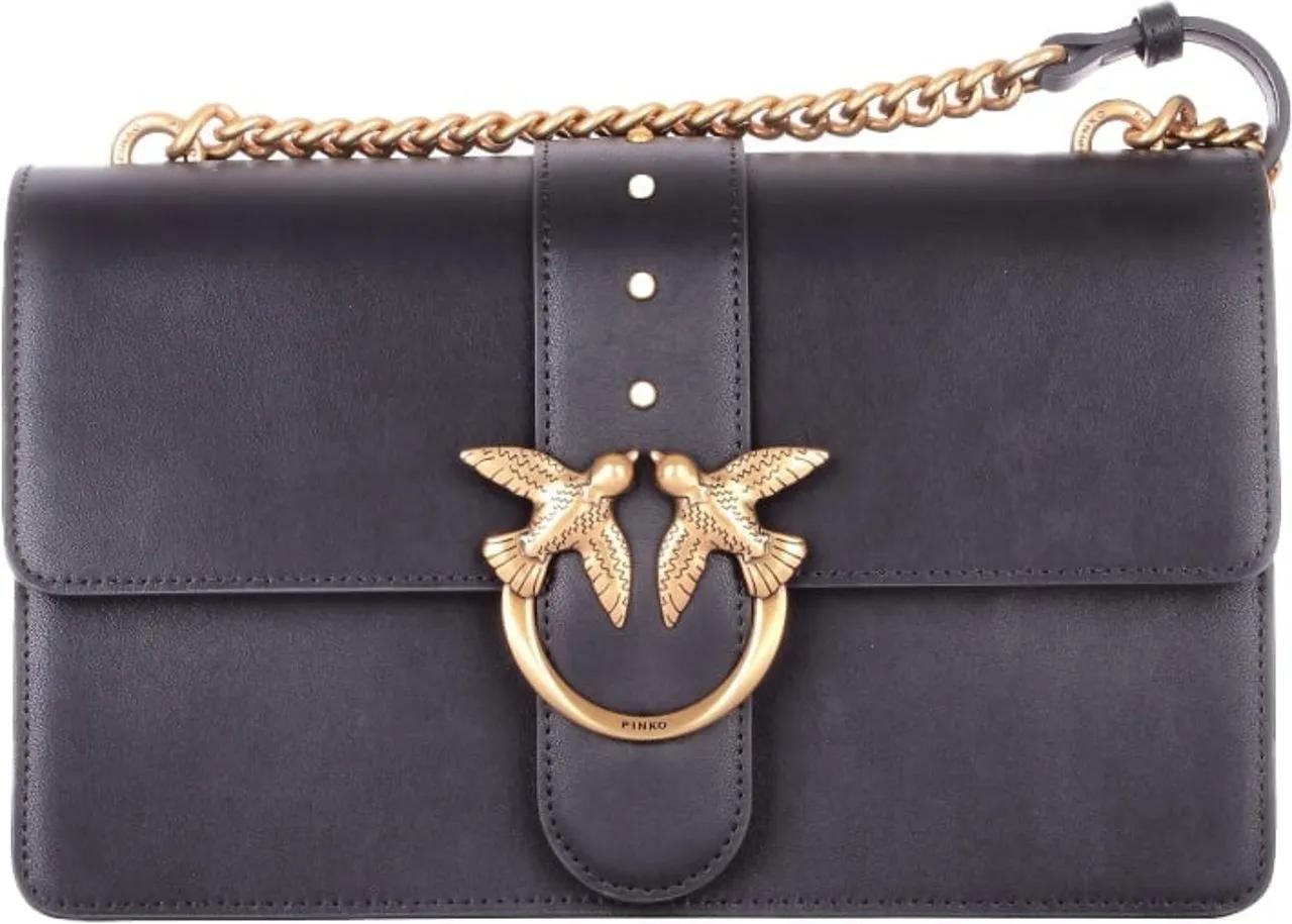 Pinko Crossbody bags Nero Gold in zwart