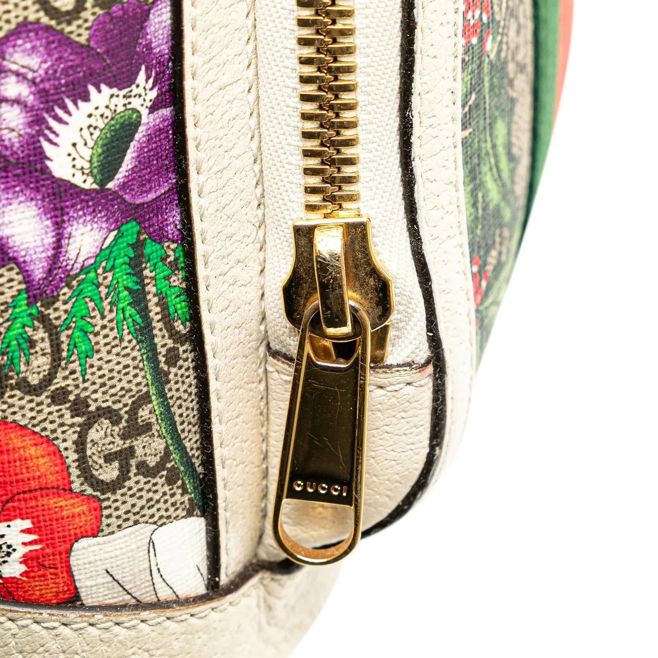 Gucci Rugzakken Small GG Supreme Flora Ophidia Backpack in bruin
