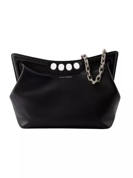 Alexander McQueen Shopper - The Peak Hobo Bag - Leather - Black - Gr. unisize - in Schwarz - für Damen