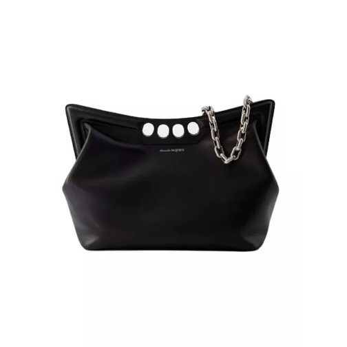 Alexander McQueen The Peak Hobo Bag - Leather - Black Black Axelremsväska