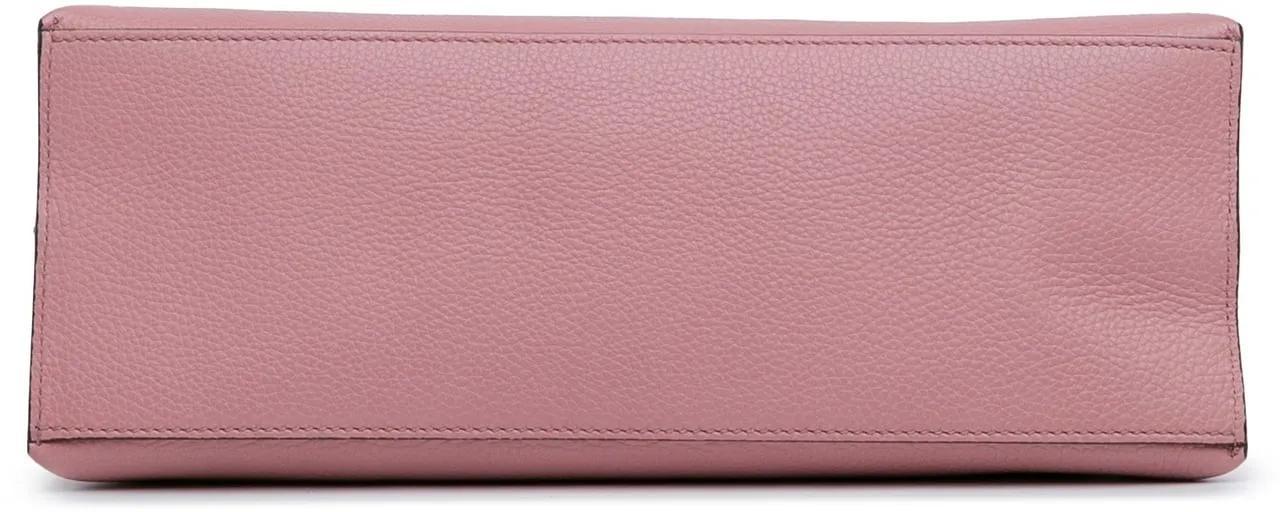 Gucci Totes & shoppers Medium Leather Bamboo Daily Satchel in poeder roze