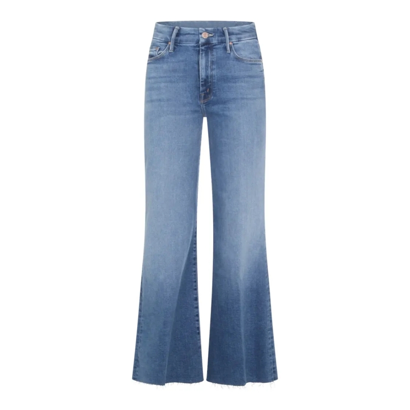 Mother Jeans High-Waisted Wide-Leg Jeans Blue