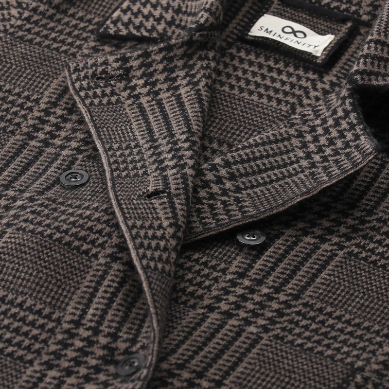 Sminfinity Übergangsjacke Jacke Glencheck Caban Jacket braun(Image 3)