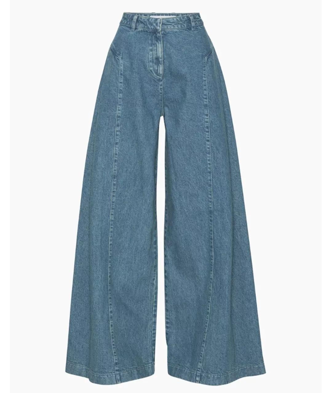 Thumbnail - Remain - REMAIN Weite Denimhose mit Falten - Größe 40 - multi