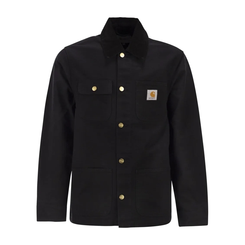 Carhartt Wip  Michigan Unlined Work Jacket In Durable Canvas Black