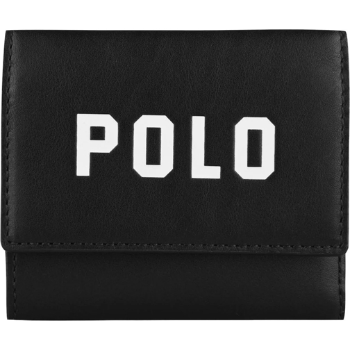 Ralph Lauren Portemonnaie mit Überschlag Polo Logo Wallet schwarz