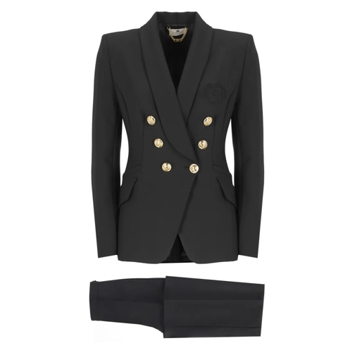 Elisabetta Franchi Anzugkombinationen Crepe Stretch Tailleur Black