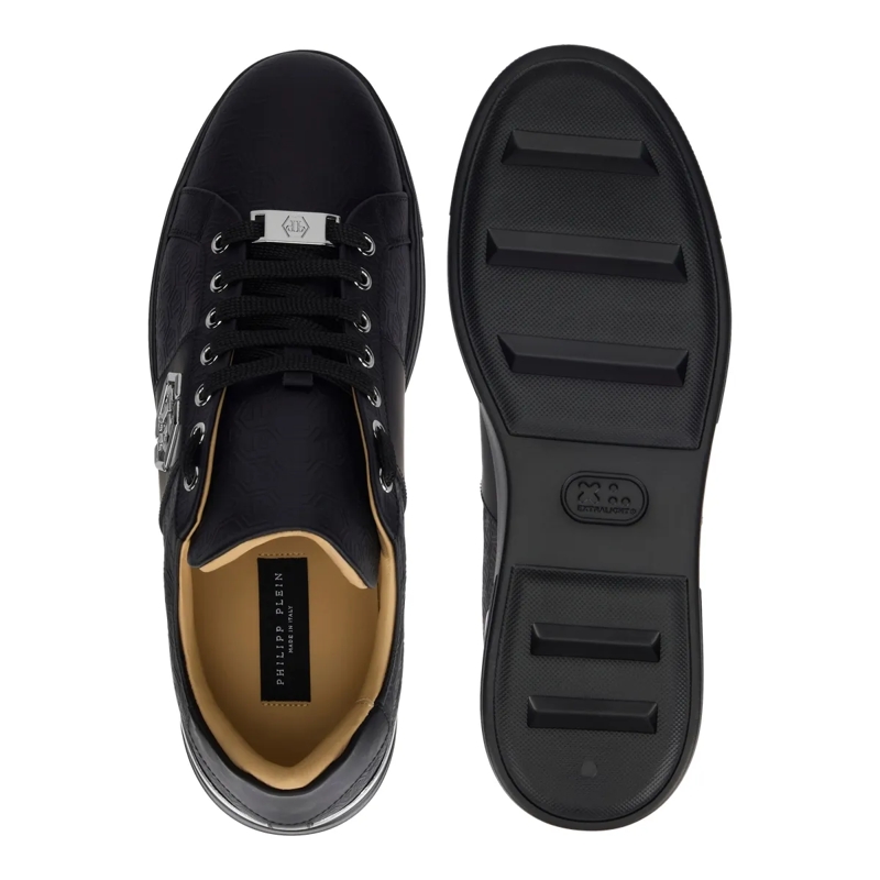 Philipp Plein Low-Top-Sneaker Lo-Top Turnschuhe Monogram schwarz(Image 5)