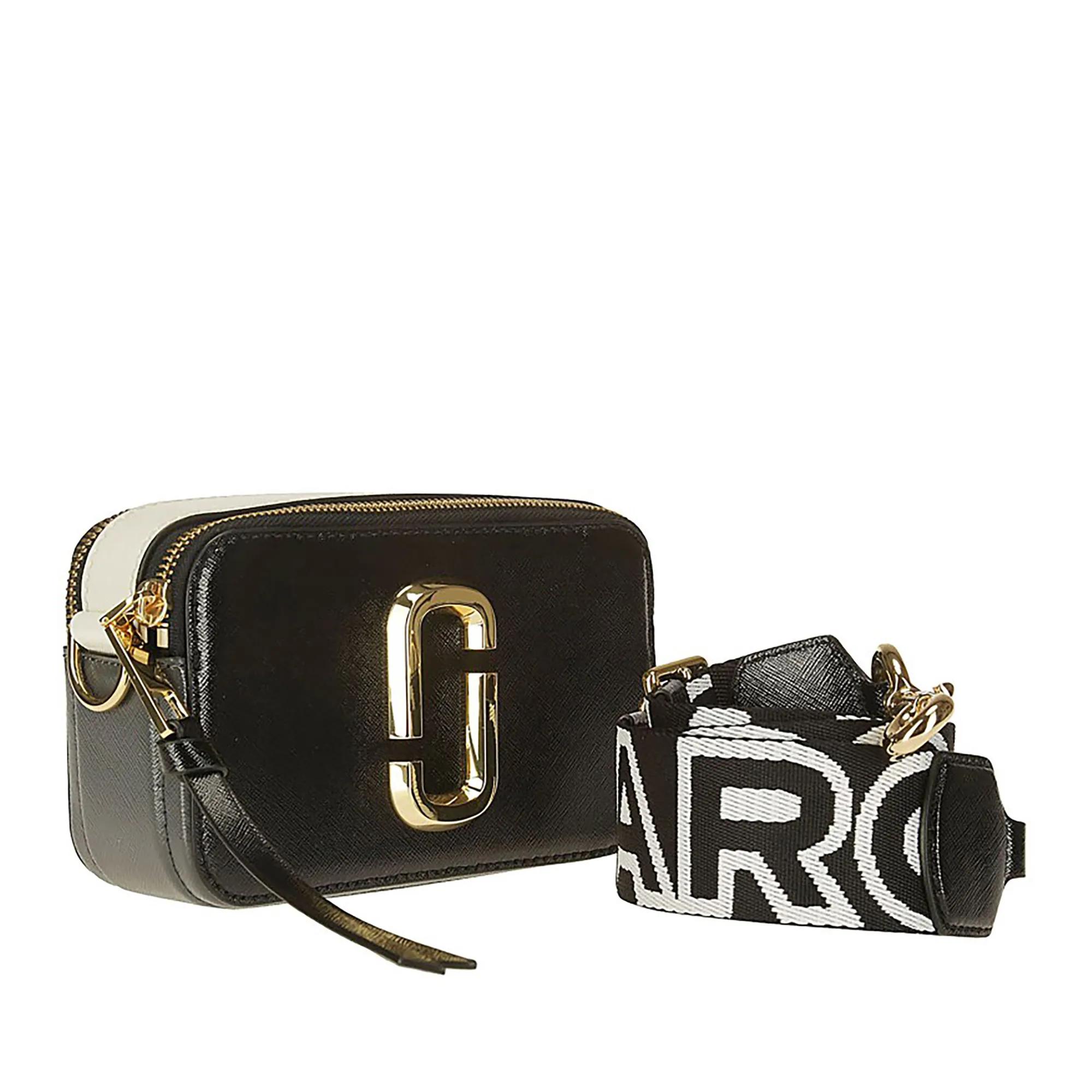 Marc Jacobs Hobo bags Leather Shoulder Bag With Gold-Colored Details in zwart