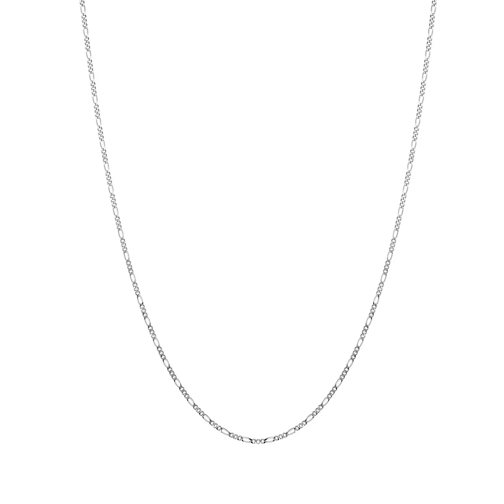 V by Laura Vann Rhodium Plated 18" Figaro Chain Silver Mittellange Halskette