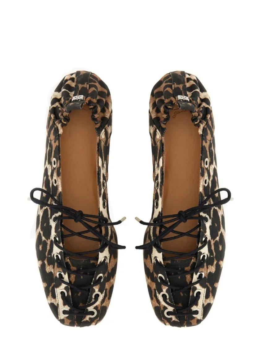 Thumbnail - Lace-Up Ballet Flat - Gr. 37 (EU) - in Braun