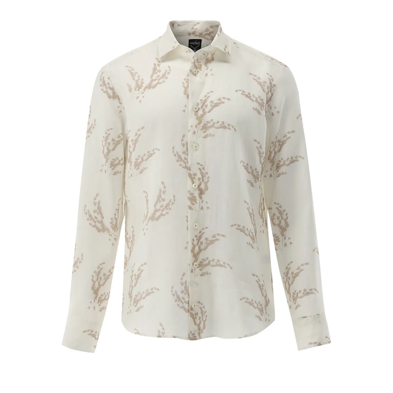 VAN LAACK Hemd Hemd Tailor Fit Druck braun