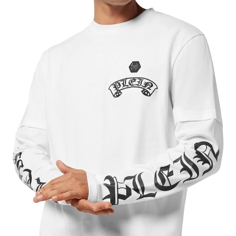 Philipp Plein T-Shirt T-Shirt Rundhalsausschnitt Ls weiss(Image 5)