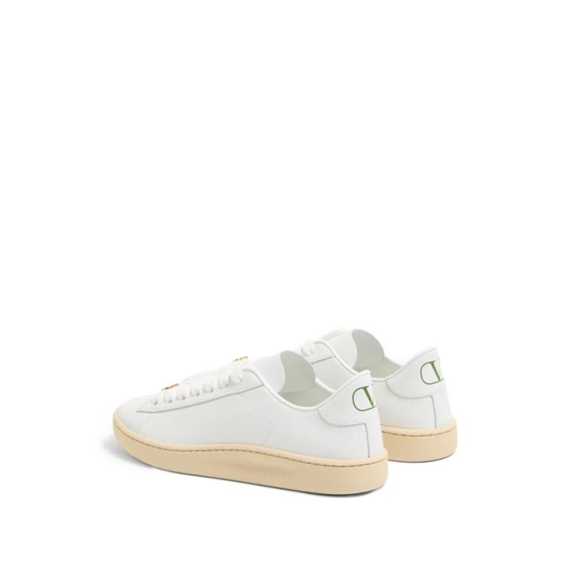 Valentino Garavani Schnürschuhe Low-Top Sneakers With Textured Sole And Chic Accen White(Image 8)