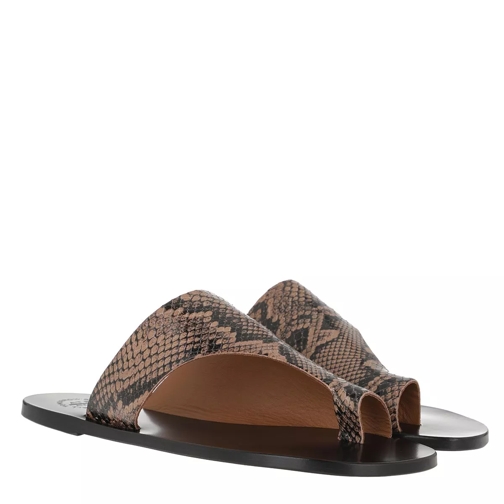 ATP Atelier Rosa Printed Snake Sandals Brown Infradito