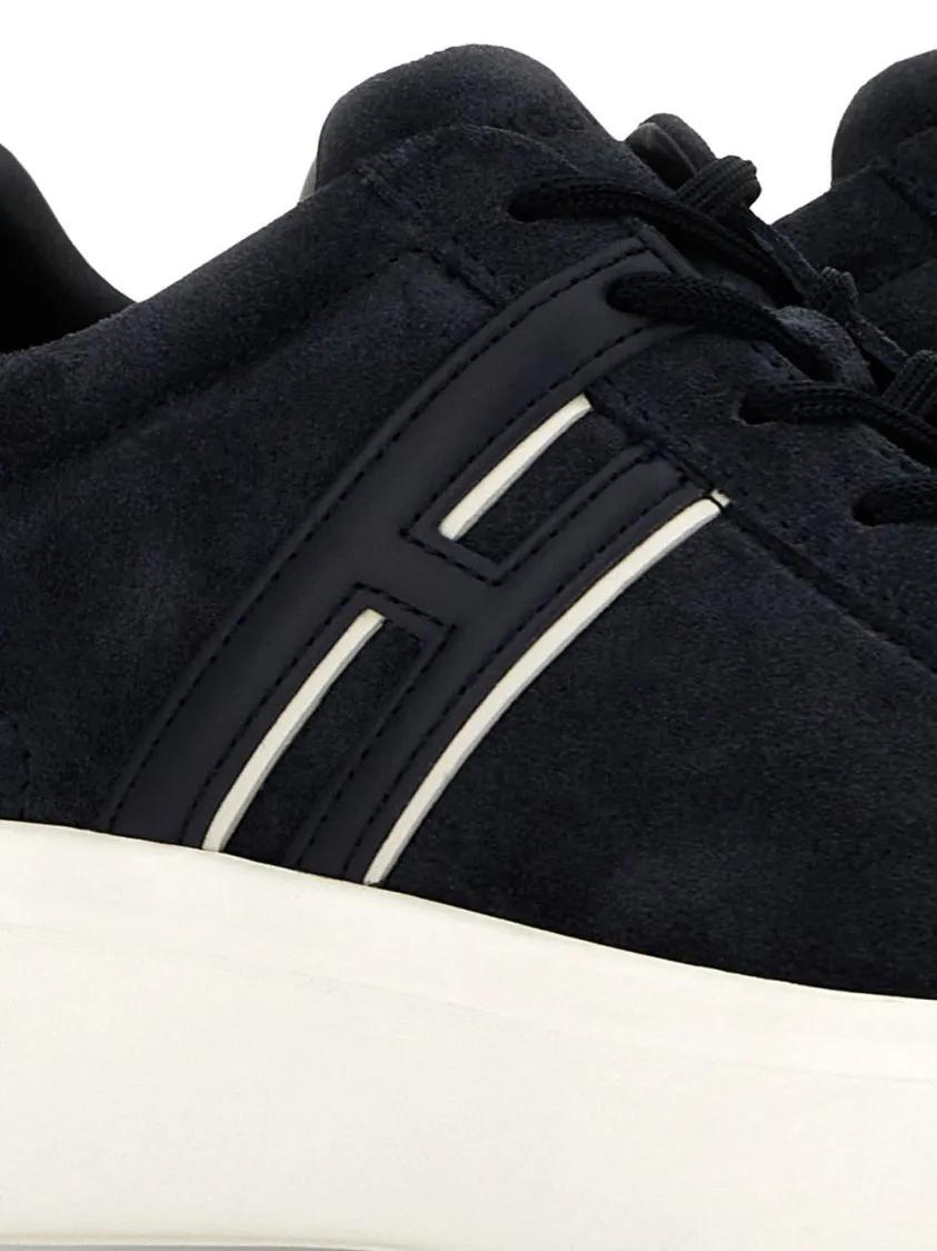 Thumbnail - Hogan Low-Top Sneaker - Black Leather Sneakers With Logo-Embellished Side - Gr. 7 - in Schwarz - für Damen