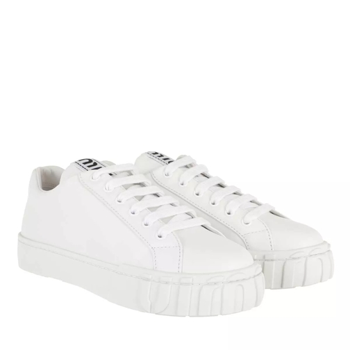 Miu Miu Low Top Sneakers Leather Bianco lage-top sneaker